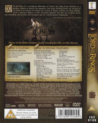 The Lord Of The Rings  - The Fellowship Of The Ring (DVD) Picture 2
