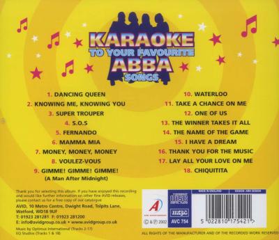 Abba Karaoke (CD) Picture 2