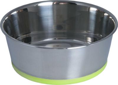 Rogz Stainless Steel Slurp Dog Bowl - Small 550ml (Lime Base) Picture 1