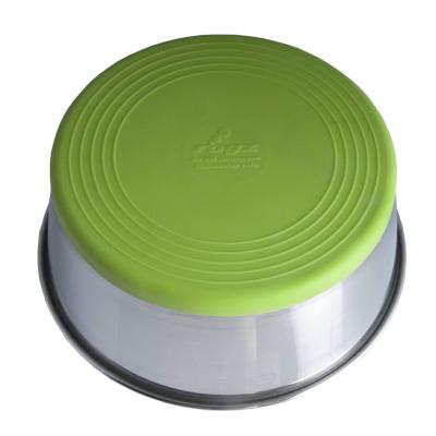 Rogz Stainless Steel Slurp Dog Bowl - Small 550ml (Lime Base) Picture 2