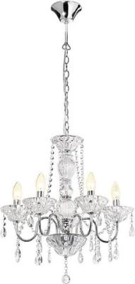 Radiant Panache Crystal Chandelier - 5 Globe Fitting (Chrome) Picture 1