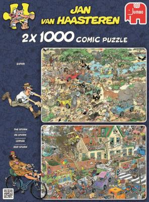 Jumbo Jan van Haasteren Safari & Storm Jigsaw Puzzle (2 x 1000 Pieces) Picture 3